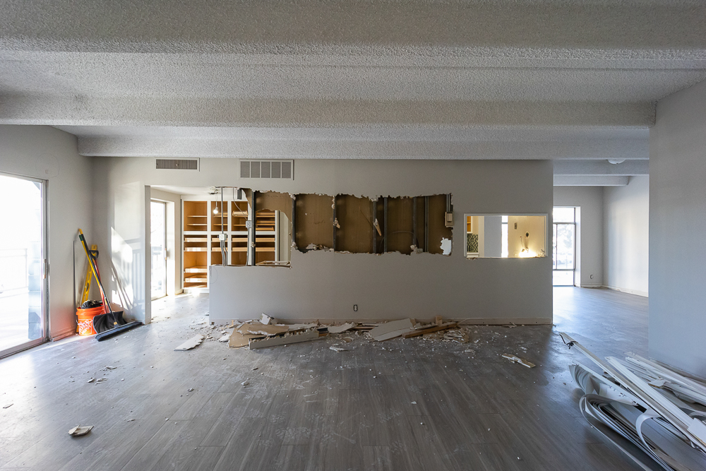 Multifamily renovations wall Removal